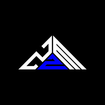 ZZM letter logo creative design with vector graphic, ZZM simple and modern logo in triangle shape.