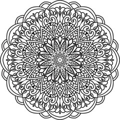 Oriental mystical pattern.Yoga mandala.Hand drawn illustration