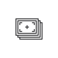 Continuous shooting mode line icon