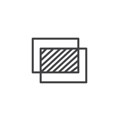 Camera multi exposure line icon