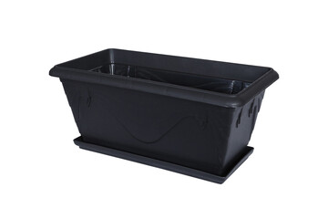 black plastic pot