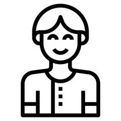 Fototapeta premium avatar outline icon