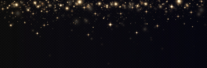 Obraz premium Gold particles. Light effect. Gold dust. background decoration.