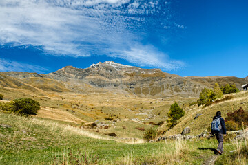 Obraz premium the landscape from the Alps in mid October with some snow and high mountains
