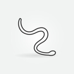 Roundworm vector concept icon in outline style