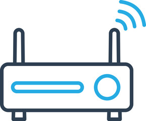 Internet Router Vector icon which is suitable for commercial work and easily modify or edit it

