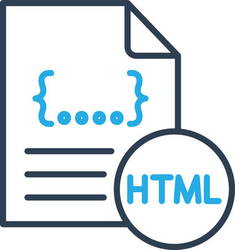 Html file Vector icon which is suitable for commercial work and easily modify or edit it

