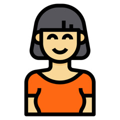 avatar filled outline icon