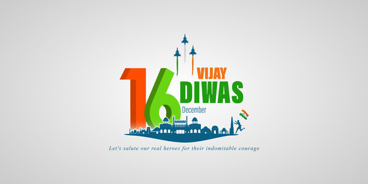 Vector illustration of India Vijay Diwas banner - Powered by Adobe