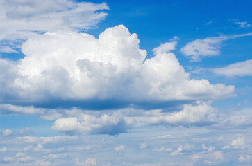 White clouds in blue sky