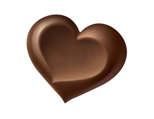 CHOCOLATE, HEART SHAPE, ILLUSTRATION, isolated on white background, realism, photo realistic