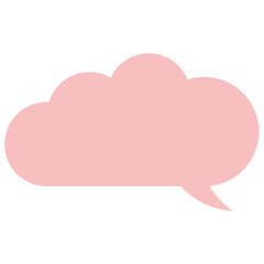 Pastel speech bubble cloud