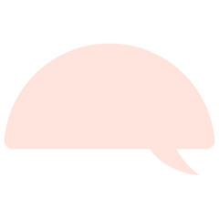 Pastel speech bubble semicircle