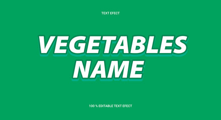 Vegetables Text efect