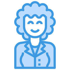 Fototapeta premium avatar blue outline icon