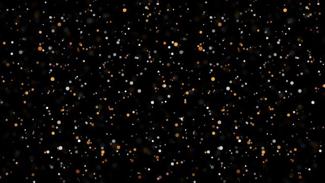 Golden and silver shiny particles abstract Christmas background. Seamless looping motion design. Video animation Ultra HD 4K 3840x2160