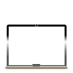 Realistic laptop base on white background. notebook computer with blank screen. empty copy space on modern mobile computer 4