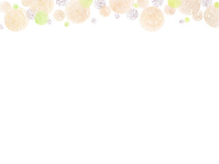 優しい色合いの水玉が可愛いフレーム背景イラスト