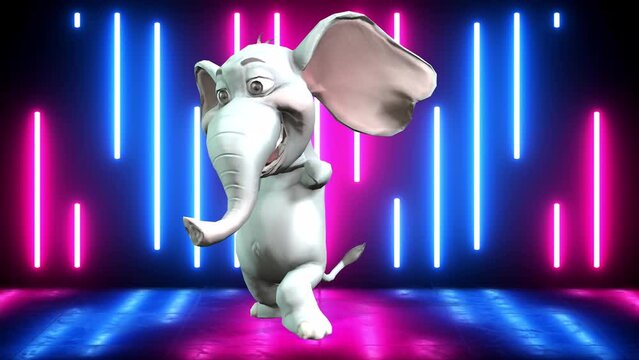 cute elephant dance
