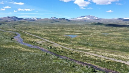 plateau et montagne au centre de la Norvège Hardangervidda	
