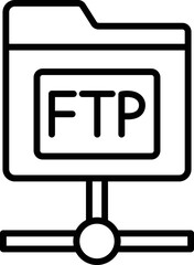 ftp protocol Vector icon which is suitable for commercial work and easily modify or edit it
