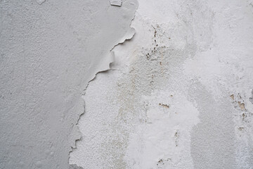 White wall with peeling paint