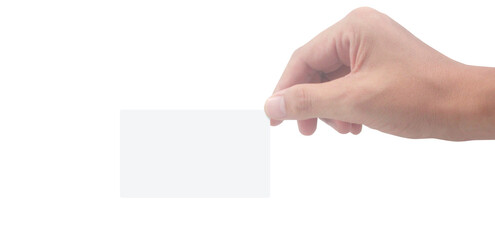 Fototapeta premium Close up of hand holding virtual card with. Credit card