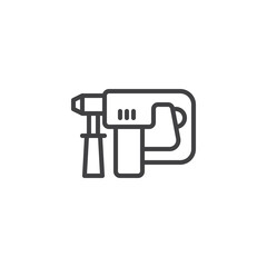 Rotary Hammer line icon