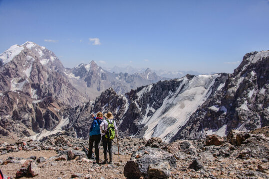 The stunning Fann Mountains seen from the Chimtarga Pass route, Tajikistan