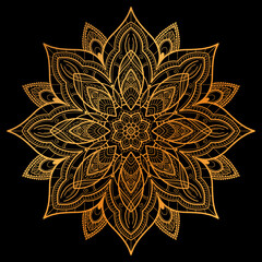 mandala art golden illustration design