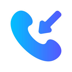 incoming call gradient icon