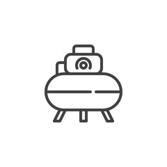 Air compressor tank line icon
