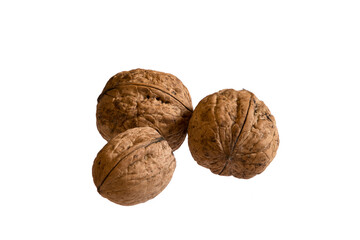 group of walnuts isolated on transparent png