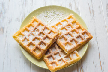 homemade pastries, waffles delicious background