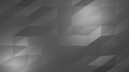 Low poly crystal grey black background. Polygon design pattern.