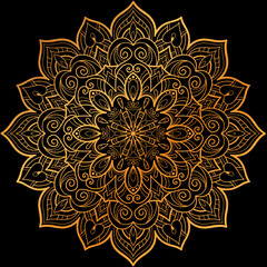 mandala art golden illustration design