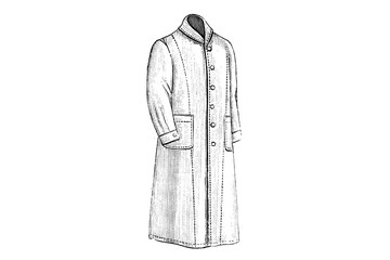 Doctor Gown – Victorian era – Vintage Illustration