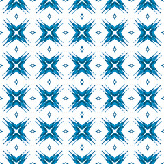 Exotic seamless pattern. Blue Actual boho chic