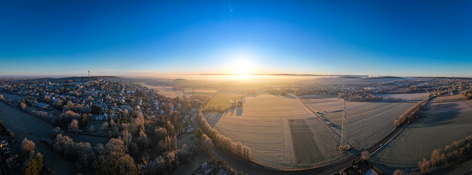 Blaue Stunde Blick auf Dortmund