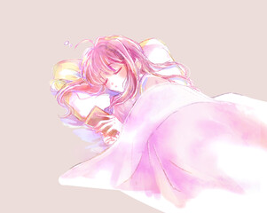 スマホを見ながらうたた寝する女性