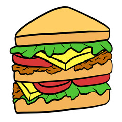 sandwich with cheese