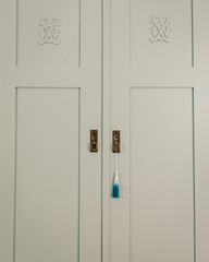 Wardrobe in green after renovation diy project