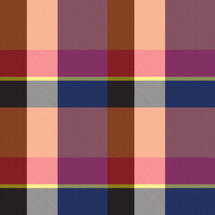 Rainbow Plaid Tartan Checkered Seamless Pattern - obrazy, fototapety, plakaty