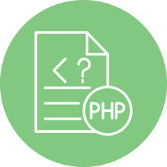 php file Vector icon which is suitable for commercial work and easily modify or edit it
