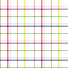 Rainbow Plaid Tartan Checkered Seamless Pattern