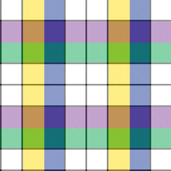 Rainbow Plaid Tartan Checkered Seamless Pattern