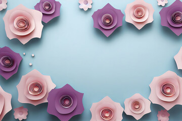 Beautiful colorful floral frame mockup with flowers, ideal for luxury product ads, banner background