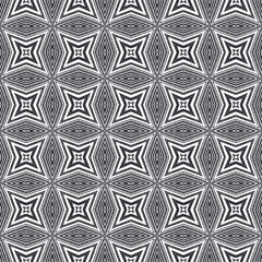 Fototapeta premium Mosaic seamless pattern. Black symmetrical