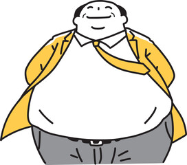 太った中年ビジネスマン