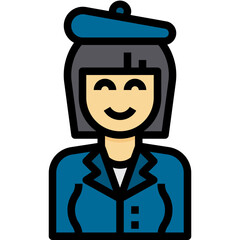 avatar filled outline icon